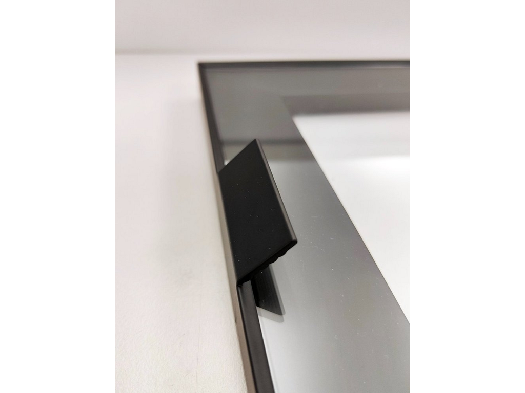 Telaio Alluminio per Anta Vetro mm.4 Profilo 20307 mm.45x20x8 su Misura Senza Vetro Nero Opaco - immagine 2